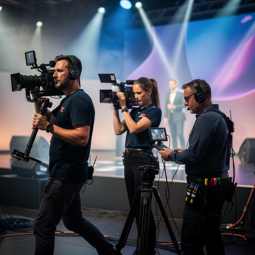 Filmcrew bei der Aufnahme eines Live-Events